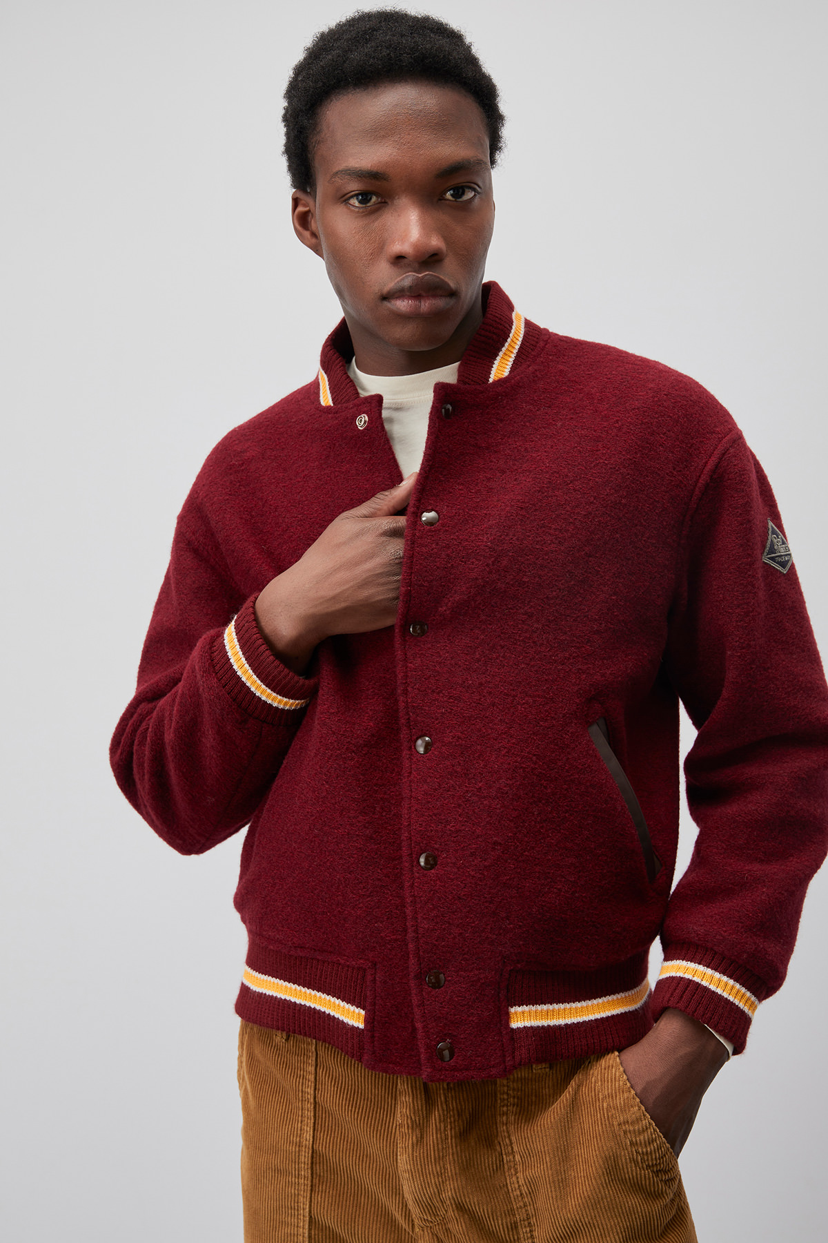 First Verse Champion button down Bomber Jacket – firstverseapparel