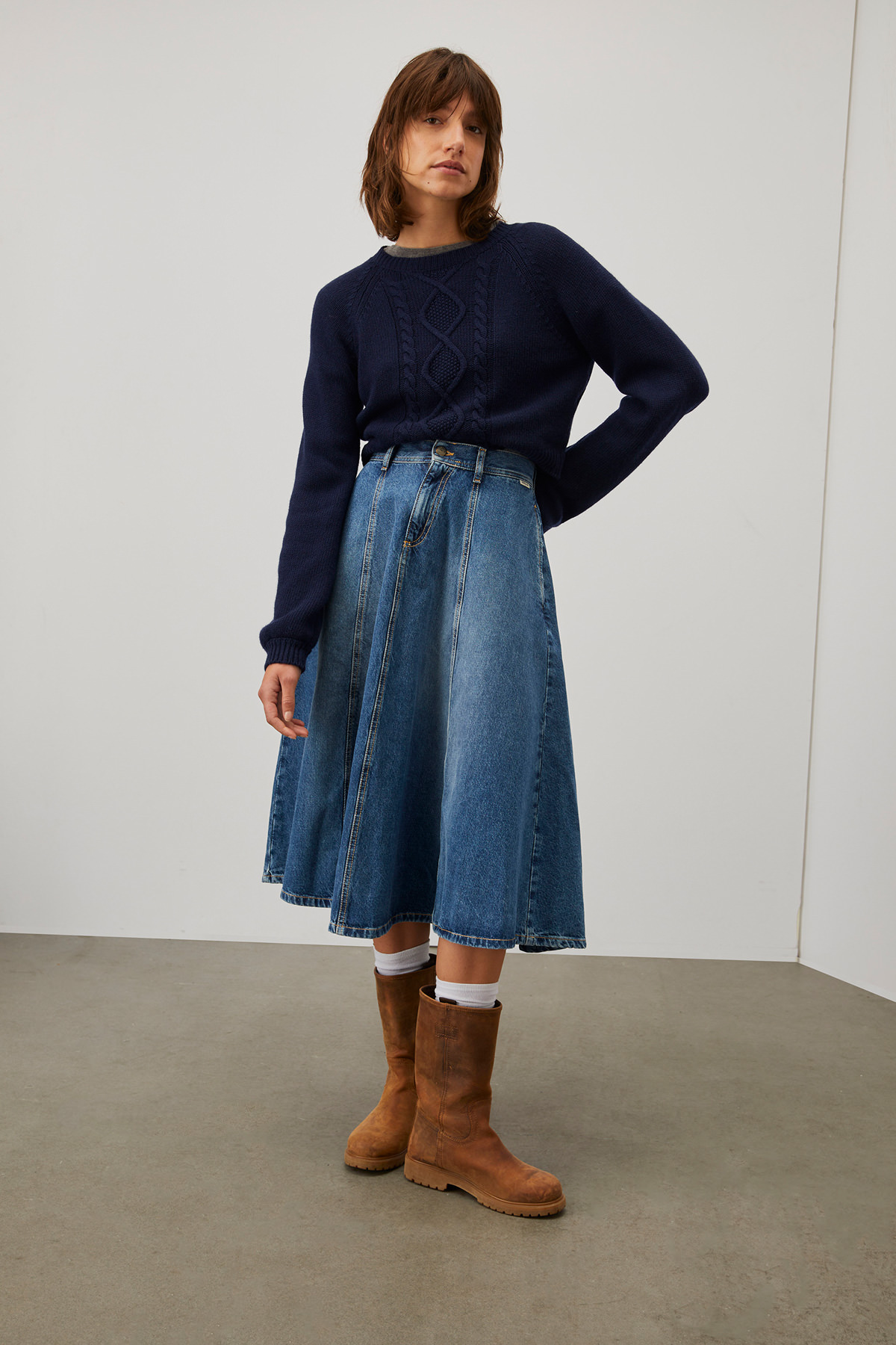 Denim clearance skirt iconic