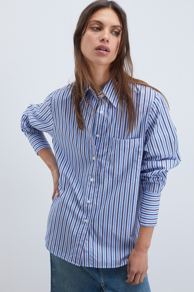 MIMI POPLIN STRIPE SHIRT