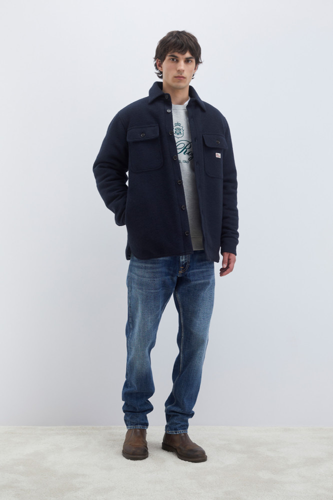 LIGHT MELTON NAVY JACKET