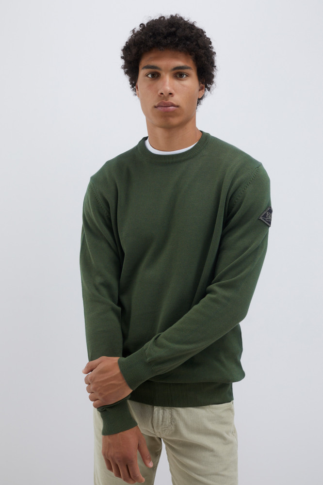 CREW NECK SWEATER IN COTTON 