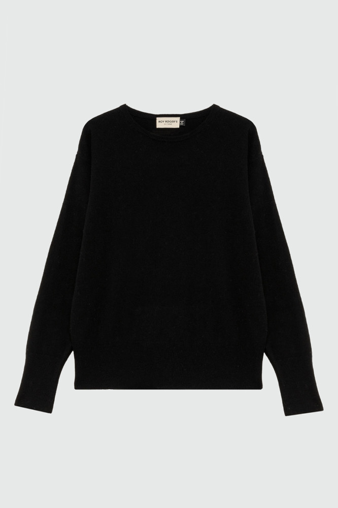 CREW NECK SWEATER IN WOOL AND CASHMERE