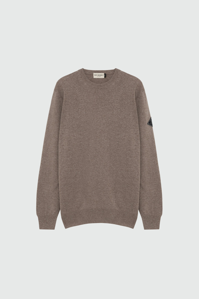 CREW NECK SWEATER IN FIN.12 CASHMERE AND WOOL