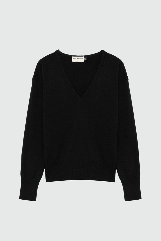 V-NECK SWEATER IN WOOL AND CASHMERE