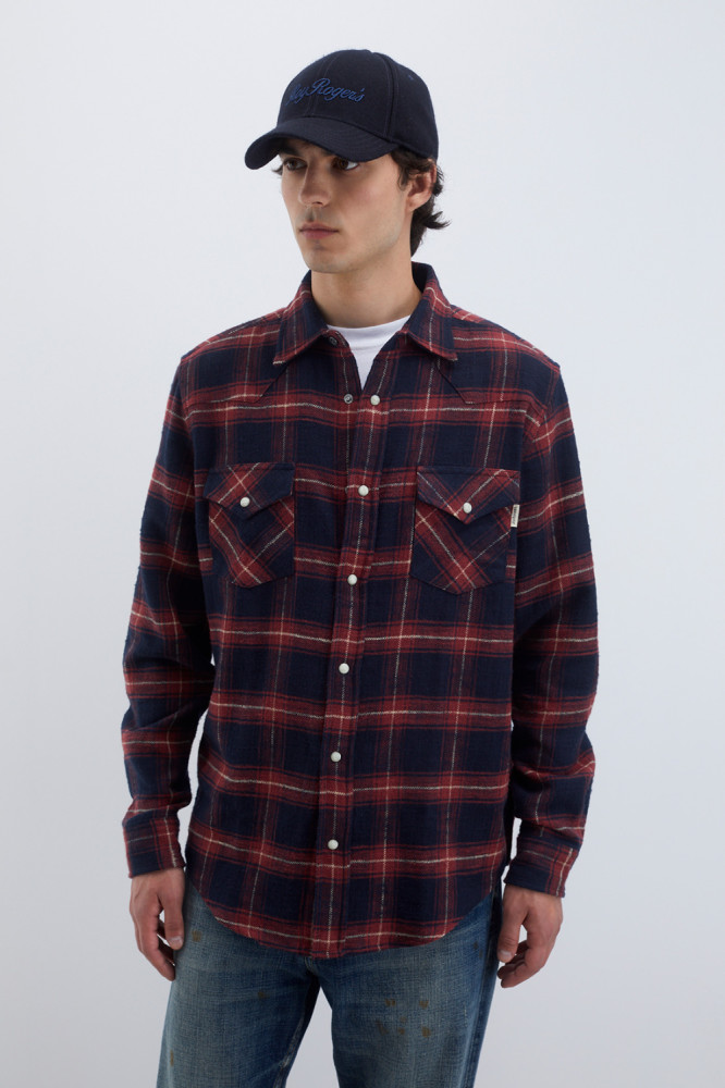 MARTIN CHECK PRINT WASHED MARTIN SHIRT