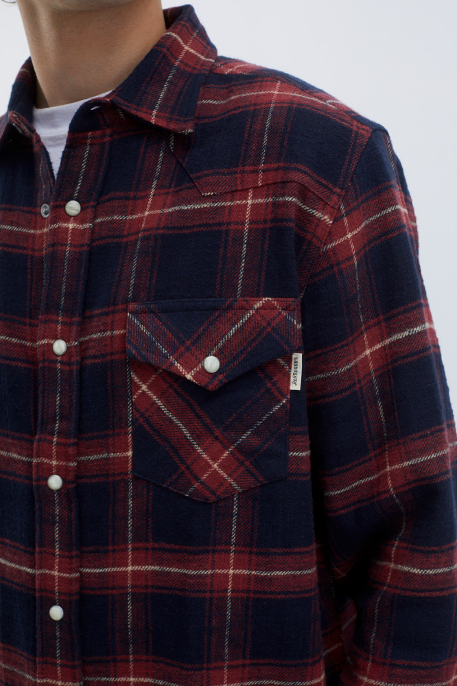 MARTIN CHECK PRINT WASHED MARTIN SHIRT