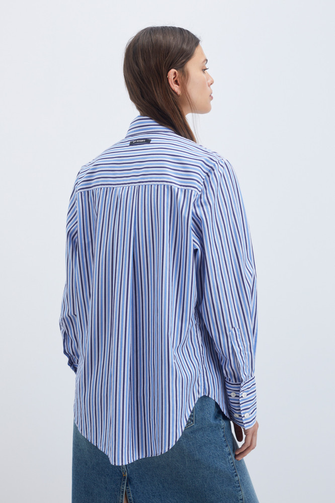 MIMI POPLIN STRIPE SHIRT