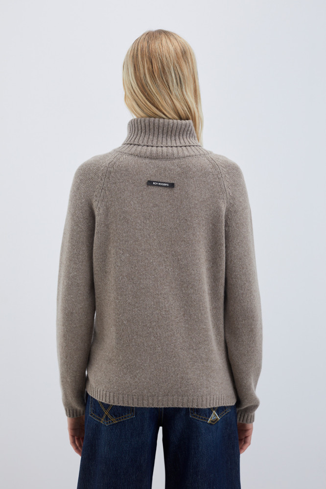 TURTLE NECK SWEATER IN WOOL AND CASHMERE