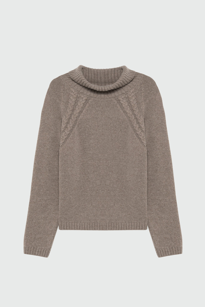 TURTLE NECK SWEATER IN WOOL AND CASHMERE